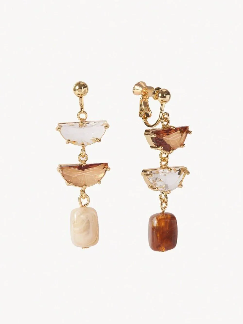 Multicolor Elegant Women's Dangle Earrings with Pearl Crystal Design